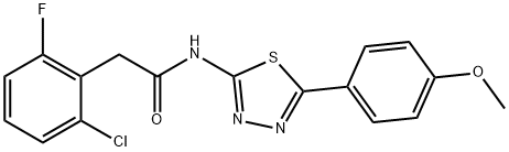 2-(2-chloro-6-fluorophenyl)-N-[5-(4-methoxyphenyl)-1,3,4-thiadiazol-2-yl]acetamide Structure