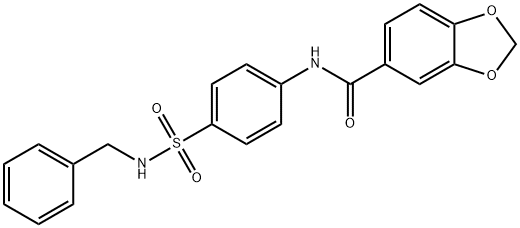 N-[4-(benzylsulfamoyl)phenyl]-1,3-benzodioxole-5-carboxamide Structure