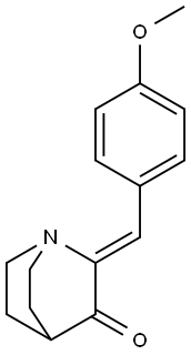 (2Z)-2-[(4-methoxyphenyl)methylidene]-1-azabicyclo[2.2.2]octan-3-one Structure