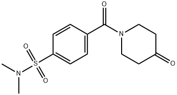 N,N-dimethyl-4-(4-oxopiperidine-1-carbonyl)benzenesulfonamide 구조식 이미지