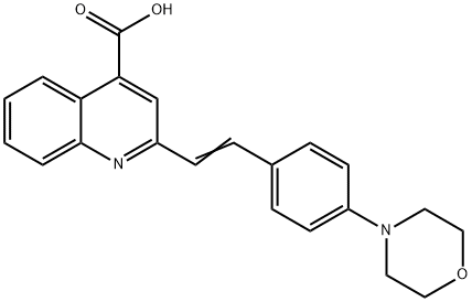 2-[(E)-2-(4-morpholin-4-ylphenyl)ethenyl]quinoline-4-carboxylic acid Structure