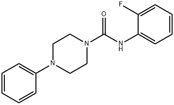 N-(2-fluorophenyl)-4-phenylpiperazine-1-carboxamide 구조식 이미지