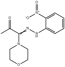 (1E)-1-morpholin-4-yl-1-[(2-nitrophenyl)hydrazinylidene]propan-2-one 구조식 이미지