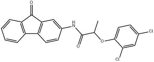 2-(2,4-dichlorophenoxy)-N-(9-oxofluoren-2-yl)propanamide 구조식 이미지