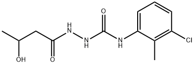 1-(3-chloro-2-methylphenyl)-3-(3-hydroxybutanoylamino)urea 구조식 이미지