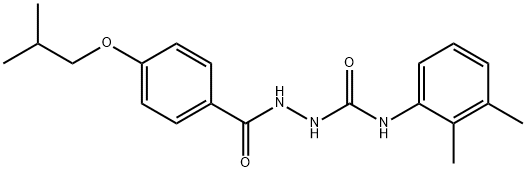 1-(2,3-dimethylphenyl)-3-[[4-(2-methylpropoxy)benzoyl]amino]urea 구조식 이미지