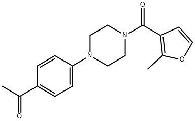 1-[4-[4-(2-methylfuran-3-carbonyl)piperazin-1-yl]phenyl]ethanone Structure