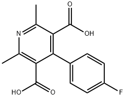 4-(4-fluorophenyl)-2,6-dimethylpyridine-3,5-dicarboxylic acid 구조식 이미지