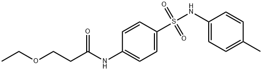 3-ethoxy-N-[4-[(4-methylphenyl)sulfamoyl]phenyl]propanamide Structure