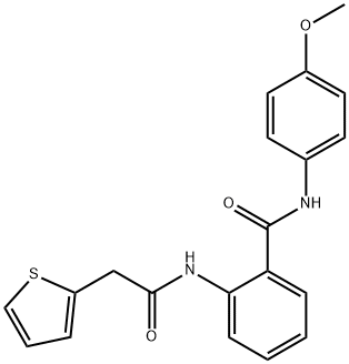 N-(4-methoxyphenyl)-2-[(2-thiophen-2-ylacetyl)amino]benzamide Structure