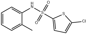 5-chloro-N-(2-methylphenyl)thiophene-2-sulfonamide 구조식 이미지