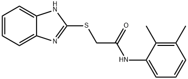 2-(1H-benzimidazol-2-ylsulfanyl)-N-(2,3-dimethylphenyl)acetamide 구조식 이미지