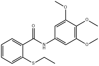 2-ethylsulfanyl-N-(3,4,5-trimethoxyphenyl)benzamide Structure