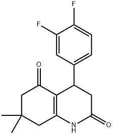 4-(3,4-difluorophenyl)-7,7-dimethyl-3,4,6,8-tetrahydro-1H-quinoline-2,5-dione Structure