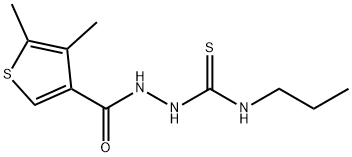 1-[(4,5-dimethylthiophene-3-carbonyl)amino]-3-propylthiourea Structure