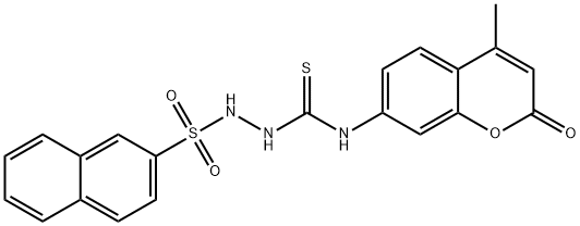 1-(4-methyl-2-oxochromen-7-yl)-3-(naphthalen-2-ylsulfonylamino)thiourea Structure
