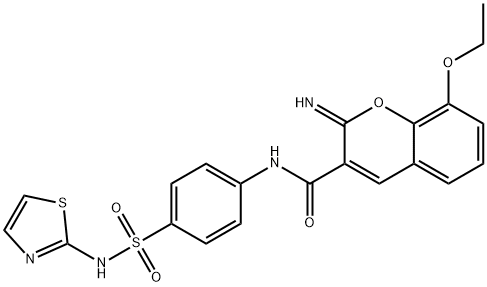 8-ethoxy-2-imino-N-[4-(1,3-thiazol-2-ylsulfamoyl)phenyl]chromene-3-carboxamide Structure