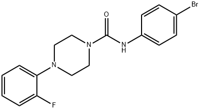 N-(4-bromophenyl)-4-(2-fluorophenyl)piperazine-1-carboxamide 구조식 이미지