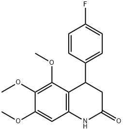 4-(4-fluorophenyl)-5,6,7-trimethoxy-3,4-dihydro-1H-quinolin-2-one 구조식 이미지