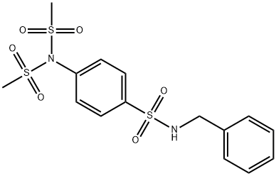 N-benzyl-4-[bis(methylsulfonyl)amino]benzenesulfonamide 구조식 이미지