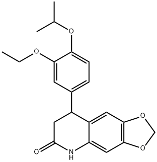 8-(3-ethoxy-4-propan-2-yloxyphenyl)-7,8-dihydro-5H-[1,3]dioxolo[4,5-g]quinolin-6-one 구조식 이미지