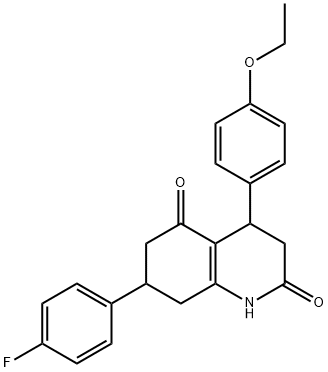 4-(4-ethoxyphenyl)-7-(4-fluorophenyl)-1,3,4,6,7,8-hexahydroquinoline-2,5-dione 구조식 이미지