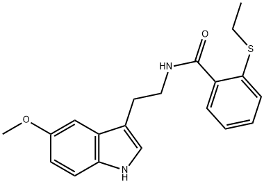 2-ethylsulfanyl-N-[2-(5-methoxy-1H-indol-3-yl)ethyl]benzamide Structure