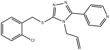 4-[5-[(2-chlorophenyl)methylsulfanyl]-4-prop-2-enyl-1,2,4-triazol-3-yl]pyridine Structure