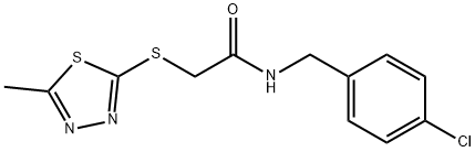 N-[(4-chlorophenyl)methyl]-2-[(5-methyl-1,3,4-thiadiazol-2-yl)sulfanyl]acetamide Structure