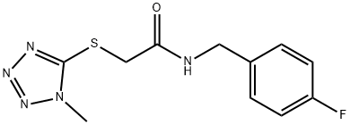 N-[(4-fluorophenyl)methyl]-2-(1-methyltetrazol-5-yl)sulfanylacetamide Structure