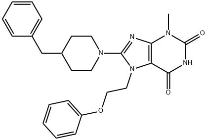 8-(4-benzylpiperidin-1-yl)-3-methyl-7-(2-phenoxyethyl)purine-2,6-dione Structure