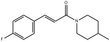 (E)-3-(4-fluorophenyl)-1-(4-methylpiperidin-1-yl)prop-2-en-1-one Structure