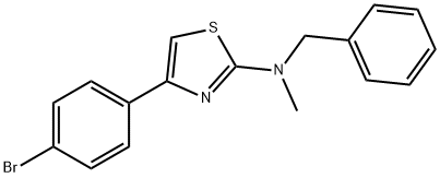 N-benzyl-4-(4-bromophenyl)-N-methyl-1,3-thiazol-2-amine 구조식 이미지