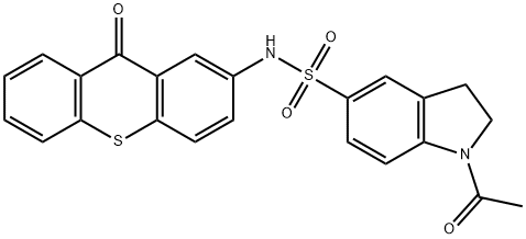 1-acetyl-N-(9-oxothioxanthen-2-yl)-2,3-dihydroindole-5-sulfonamide 구조식 이미지