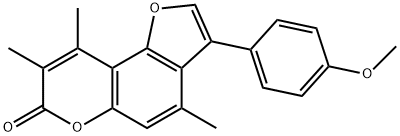 3-(4-methoxyphenyl)-4,8,9-trimethylfuro[2,3-f]chromen-7-one 구조식 이미지