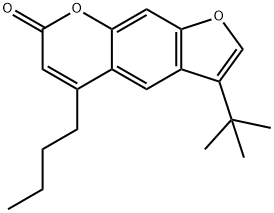 5-부틸-3-tert-부틸푸로[3,2-g]크로멘-7-온 구조식 이미지