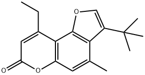 3-tert-butyl-9-ethyl-4-methylfuro[2,3-f]chromen-7-one Structure