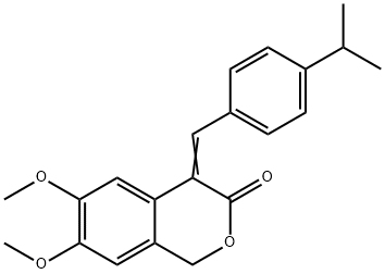 (4Z)-6,7-dimethoxy-4-[(4-propan-2-ylphenyl)methylidene]-1H-isochromen-3-one Structure