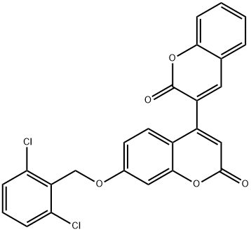 7-[(2,6-dichlorophenyl)methoxy]-4-(2-oxochromen-3-yl)chromen-2-one Structure