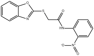 2-(1,3-benzoxazol-2-ylsulfanyl)-N-(2-nitrophenyl)acetamide Structure