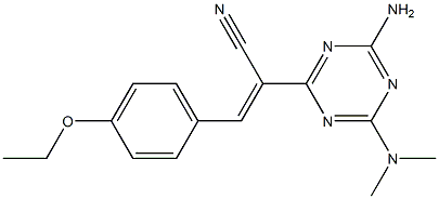 (Z)-2-[4-amino-6-(dimethylamino)-1,3,5-triazin-2-yl]-3-(4-ethoxyphenyl)prop-2-enenitrile Structure