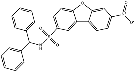 N-benzhydryl-7-nitrodibenzofuran-2-sulfonamide 구조식 이미지