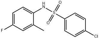 4-chloro-N-(4-fluoro-2-methylphenyl)benzenesulfonamide 구조식 이미지