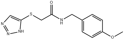 N-[(4-methoxyphenyl)methyl]-2-(2H-triazol-4-ylsulfanyl)acetamide 구조식 이미지