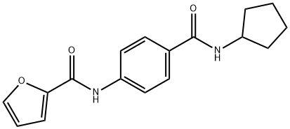 N-[4-(cyclopentylcarbamoyl)phenyl]furan-2-carboxamide Structure