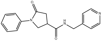 5-oxo-1-phenyl-N-(pyridin-4-ylmethyl)pyrrolidine-3-carboxamide Structure