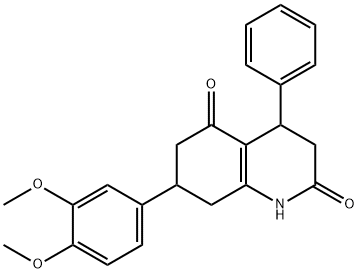 7-(3,4-dimethoxyphenyl)-4-phenyl-1,3,4,6,7,8-hexahydroquinoline-2,5-dione 구조식 이미지