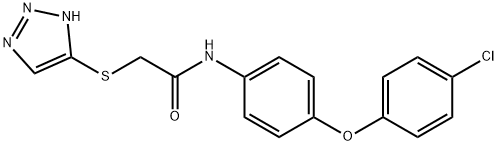 N-[4-(4-chlorophenoxy)phenyl]-2-(2H-triazol-4-ylsulfanyl)acetamide 구조식 이미지