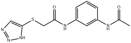 N-(3-acetamidophenyl)-2-(2H-triazol-4-ylsulfanyl)acetamide 구조식 이미지