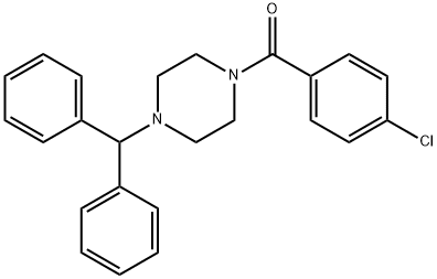 (4-benzhydrylpiperazin-1-yl)-(4-chlorophenyl)methanone Structure